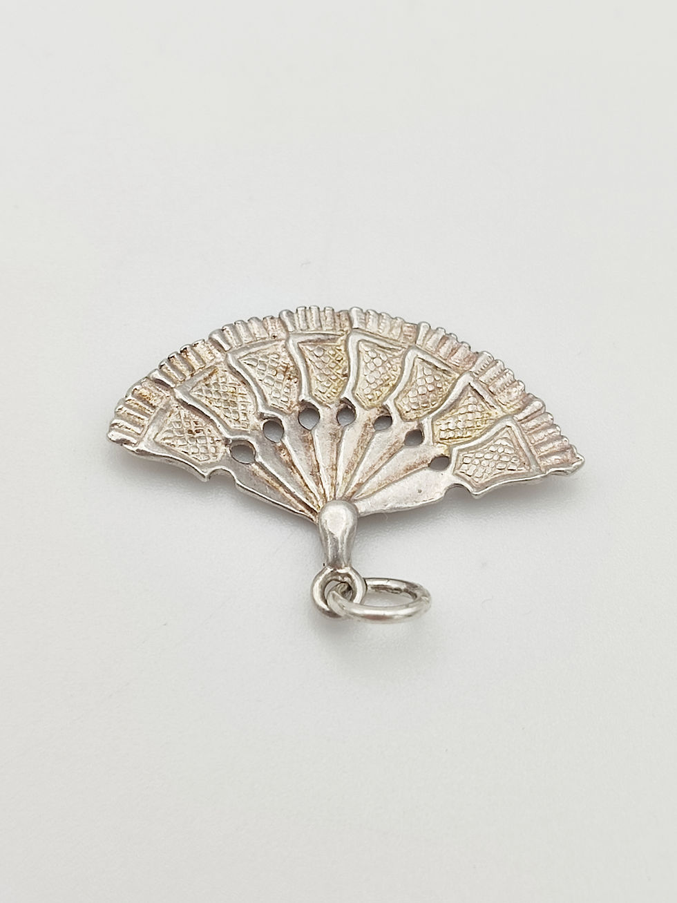 Vintage 925 Sterling Silver Fan Charm