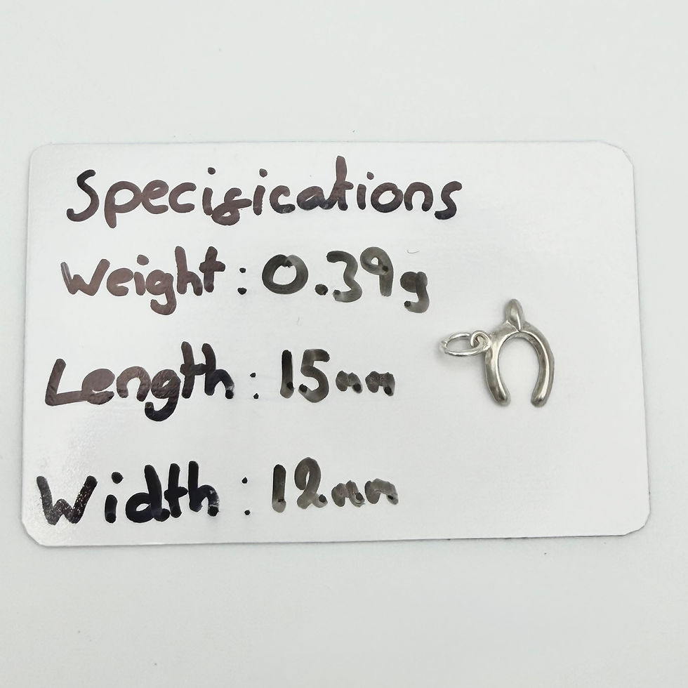 Thumbnail: Vintage 925 Sterling Silver Wishbone Charm 