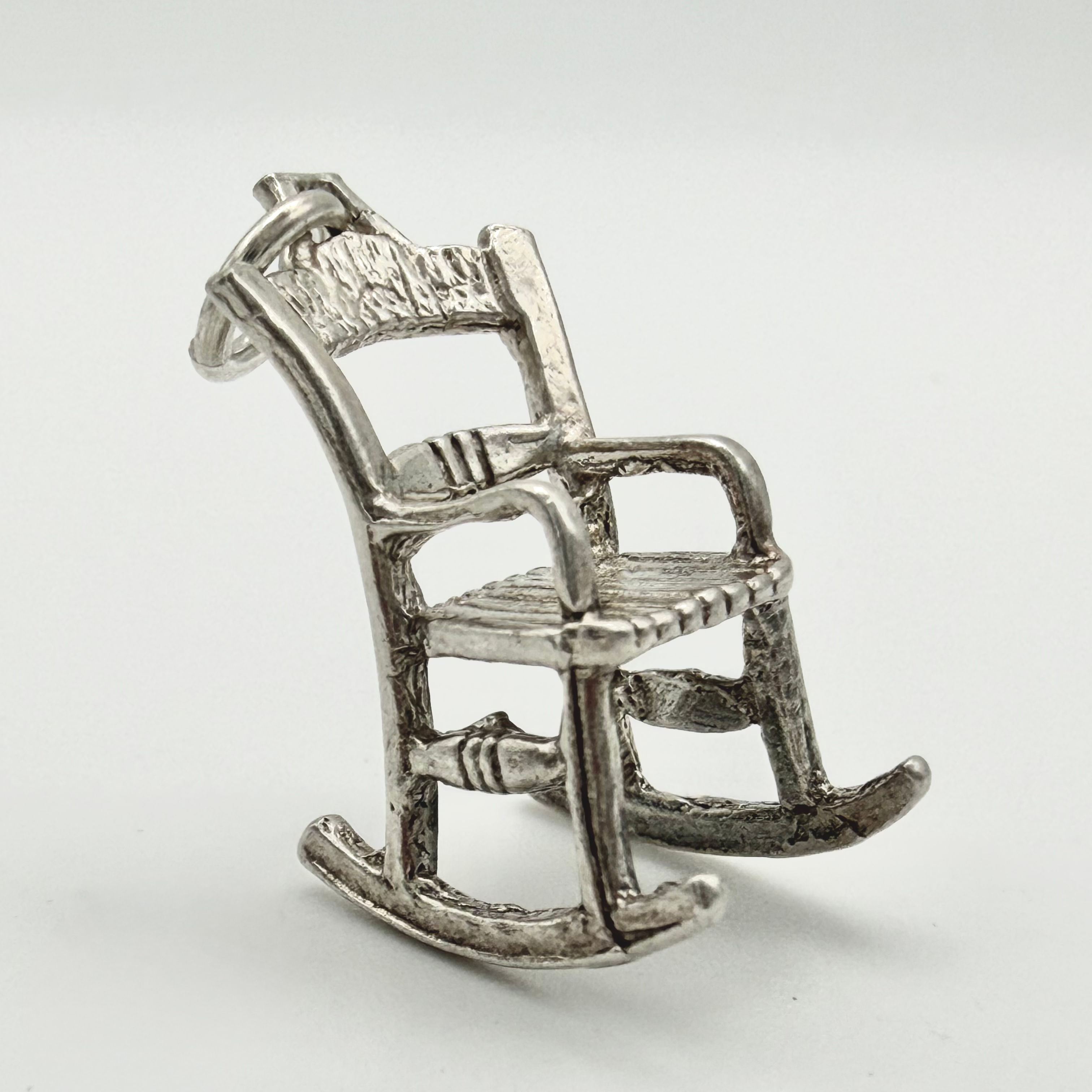 Vintage 925 Sterling Silver Rocking Chair Charm