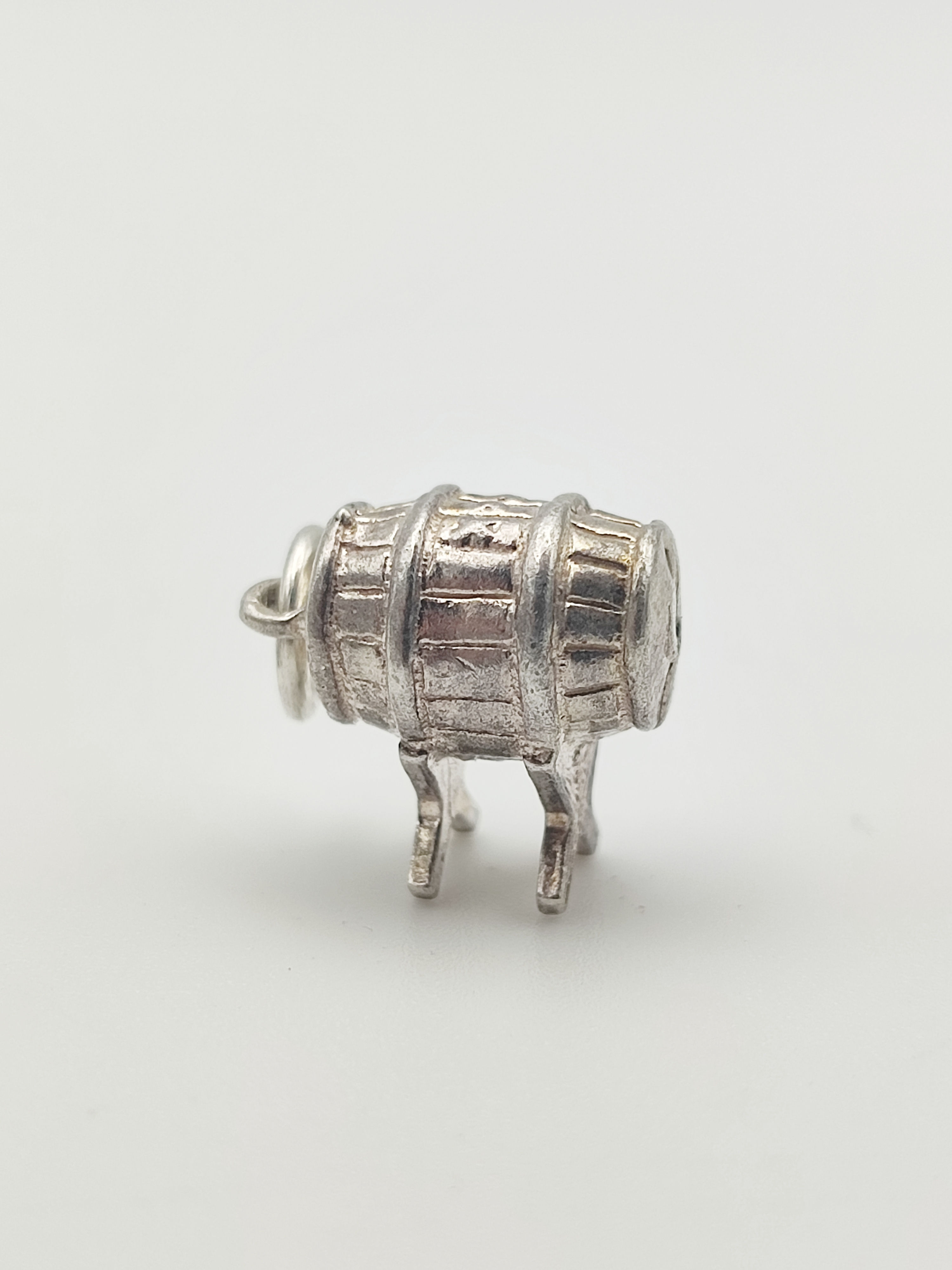 Vintage 925 Sterling Silver Beer Barrel Charm 