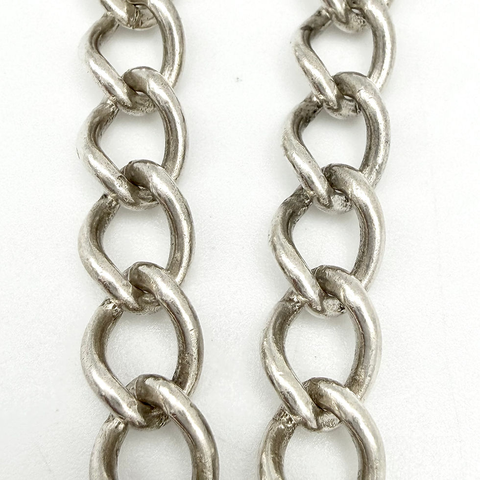 Thumbnail: Vintage 925 Sterling Silver Heart Padlock Curb Bracelet