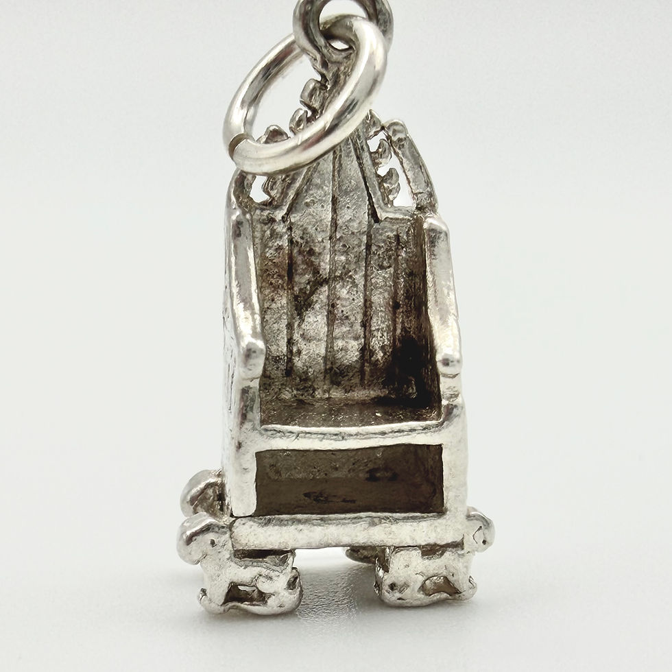 Thumbnail: Vintage 925 Sterling Silver Throne Charm 