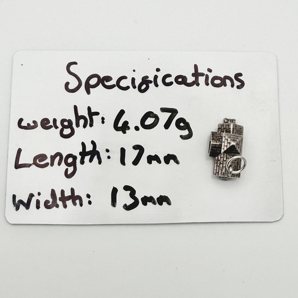 Thumbnail: Vintage 925 Sterling Silver Wedding Chapel Charm 