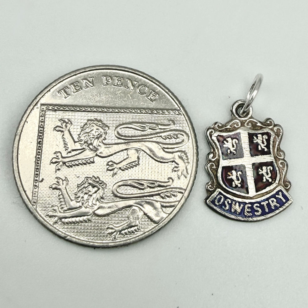Thumbnail: Vintage 925 Sterling Silver Oswestry Travel Charm