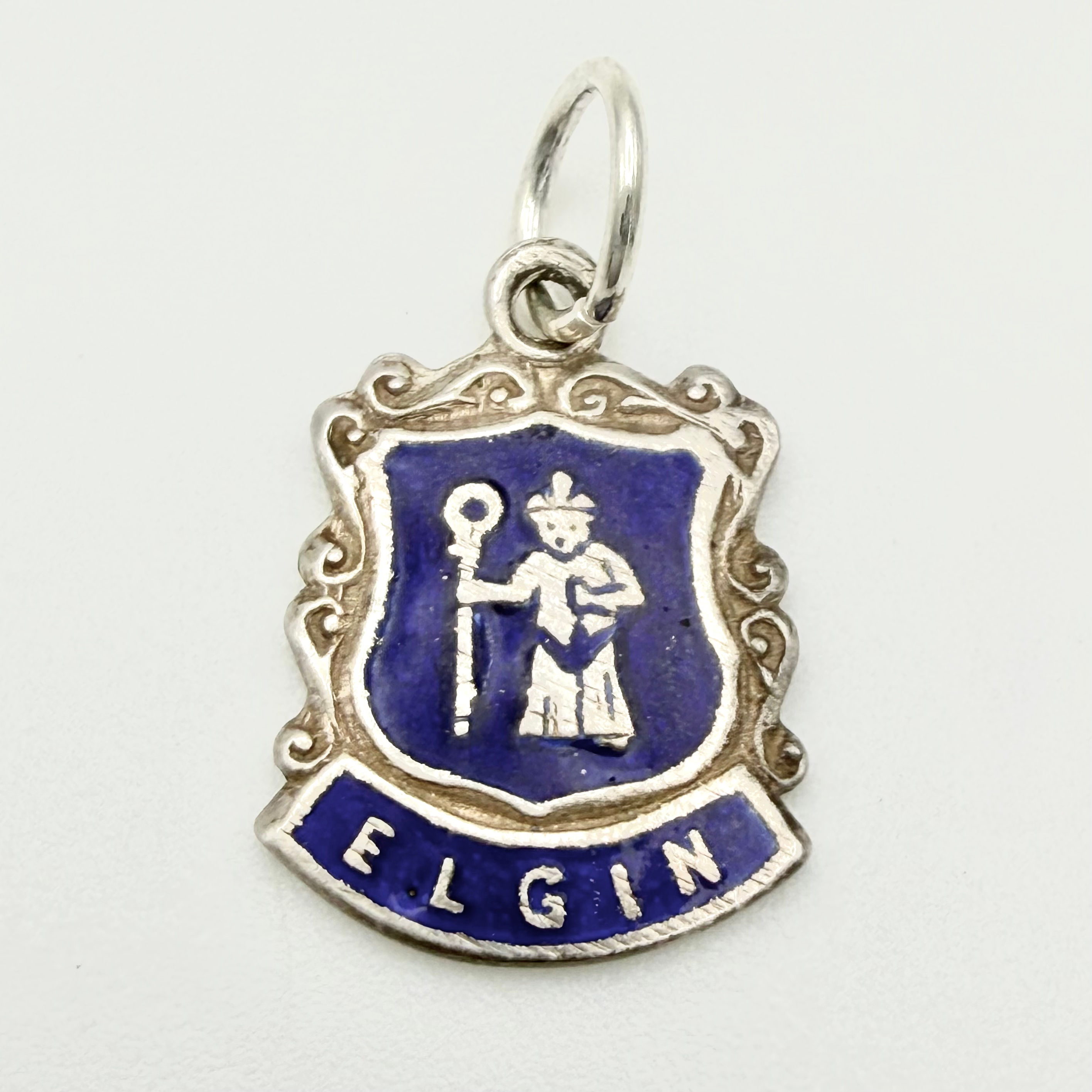Vintage 925 Sterling Silver Elgin Travel Charm