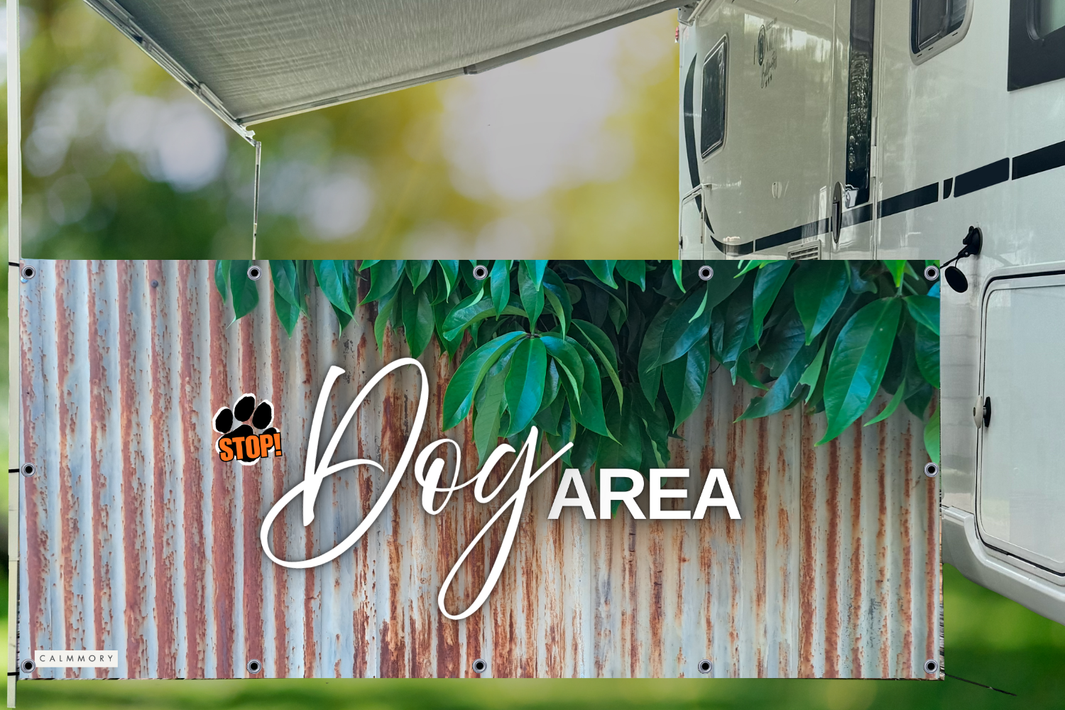 DOG AREA Banner Blechzaun