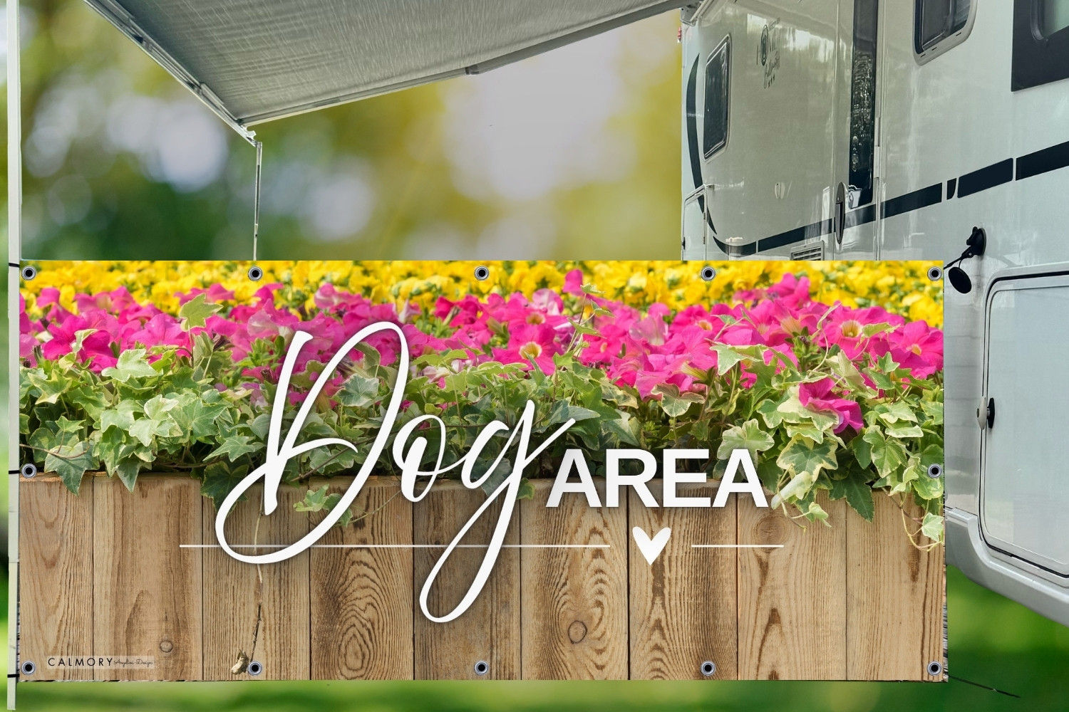 DOG AREA Banner Petunien