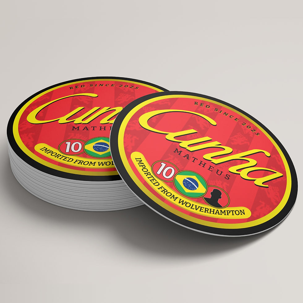 Thumbnail: Manchester United Football Beer Mat Coasters 25/26 Season