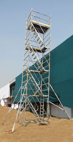 Kisan Agri Fare - Double Width BoSS Stairway Model, Working Height 10.4m Side View