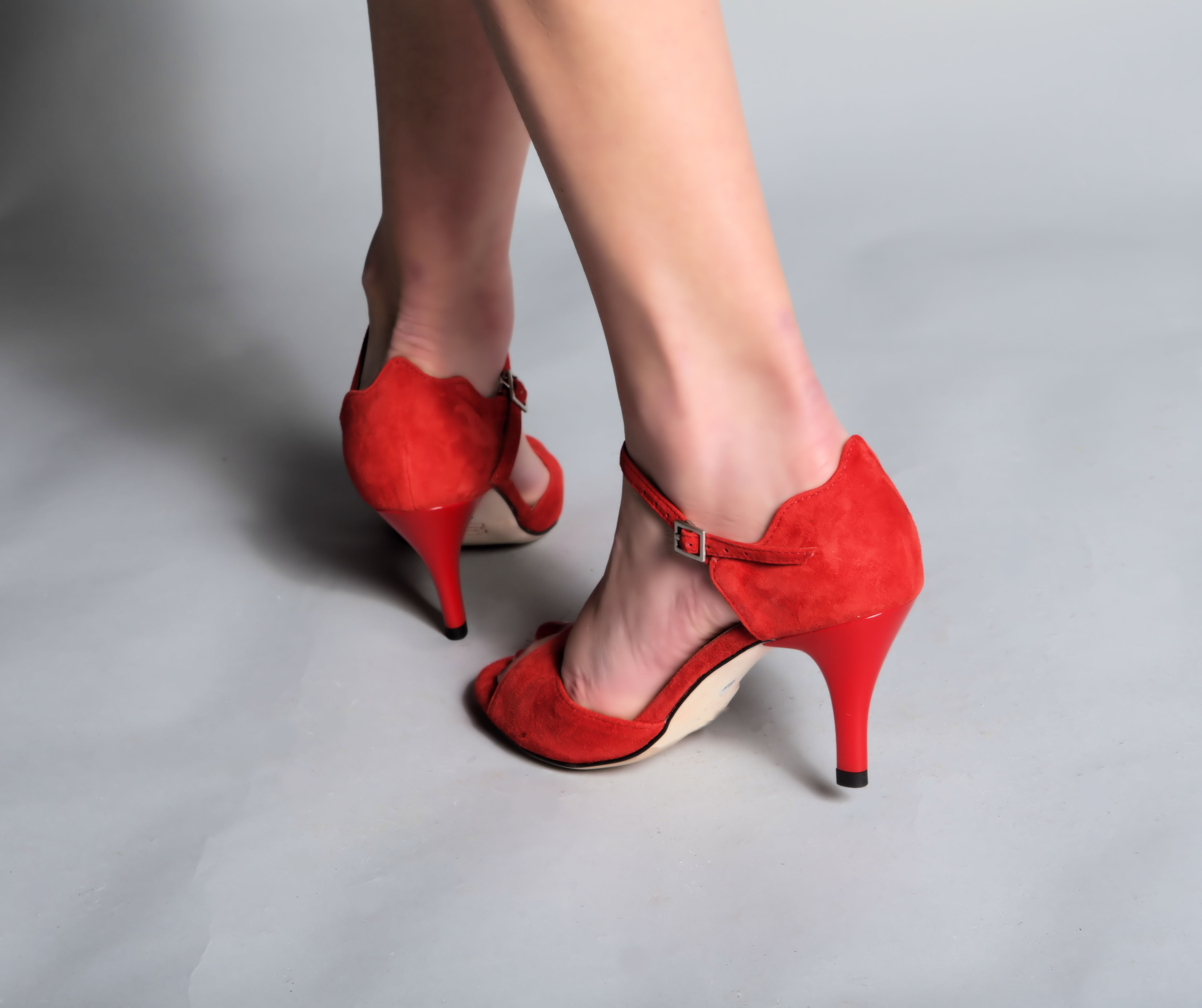 Tango Moment Red Suede Leather Sole - 5cm/7.5cm/9cm