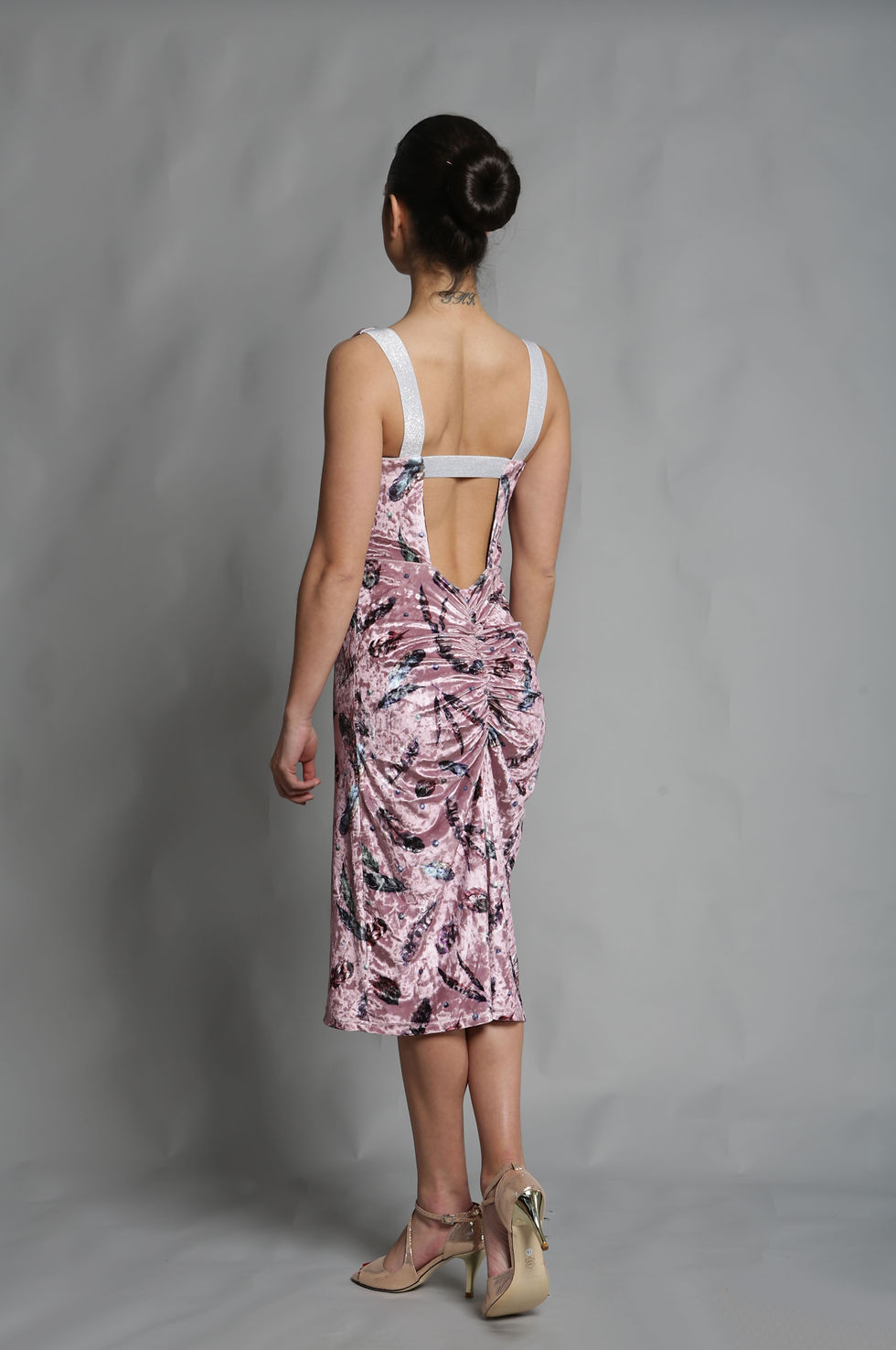 Thumbnail: Tango Moment Velvet Dress - Pink Floral