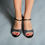 Thumbnail: Tango Moment Black Leather&Glitter 5cm/7.5cm/9cm