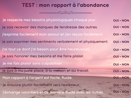 Etes-vous dans l'abondance?