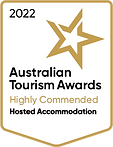Highly Commended 2022 award logo recognizing exceptional hospitality services.