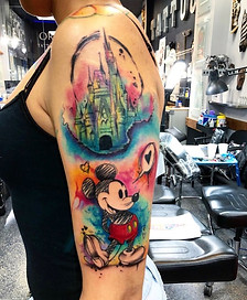 watercolor tattoo by Luis Farrera ״ pretty boy”
