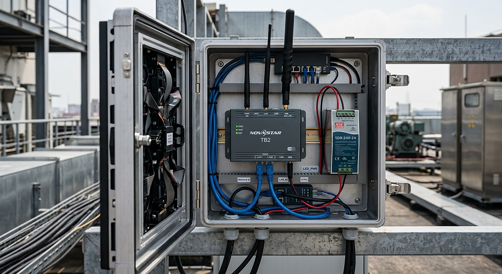 Outdoor LED Controller Cabinet Installation