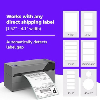 Rollo USB Wired Thermal Label Printer Label Features