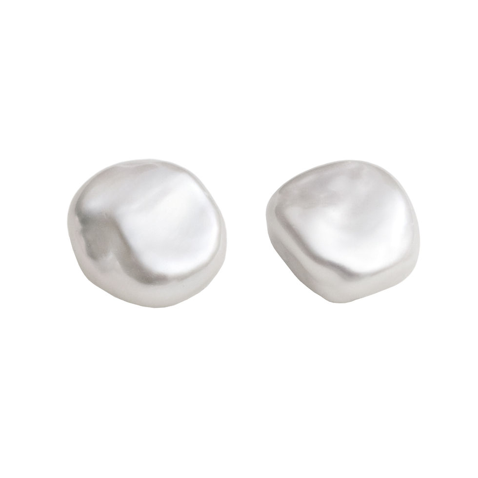 Keshi pearl Earring 純銀淡水珍珠耳環
