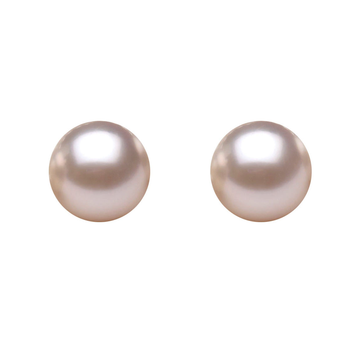 7-8mm 圓形淡水養殖珍珠配925純銀耳環 (天然粉紅色)