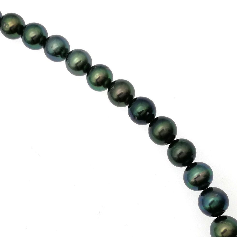 縮圖：Tahitian Pearl-大溪地黑珍珠9-11mm頸鏈