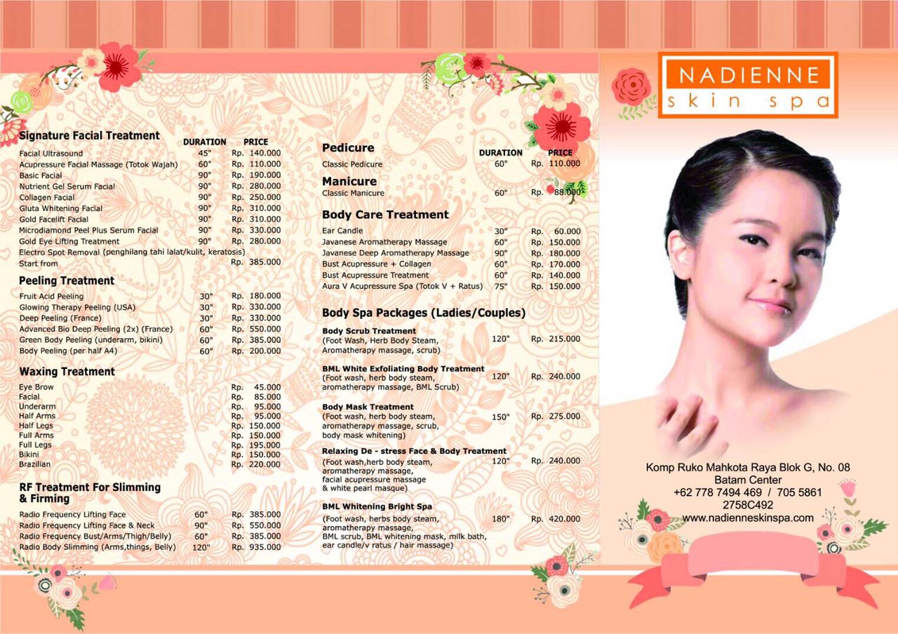 Facial And Spa Kota Batam Nadienne Skin Spa