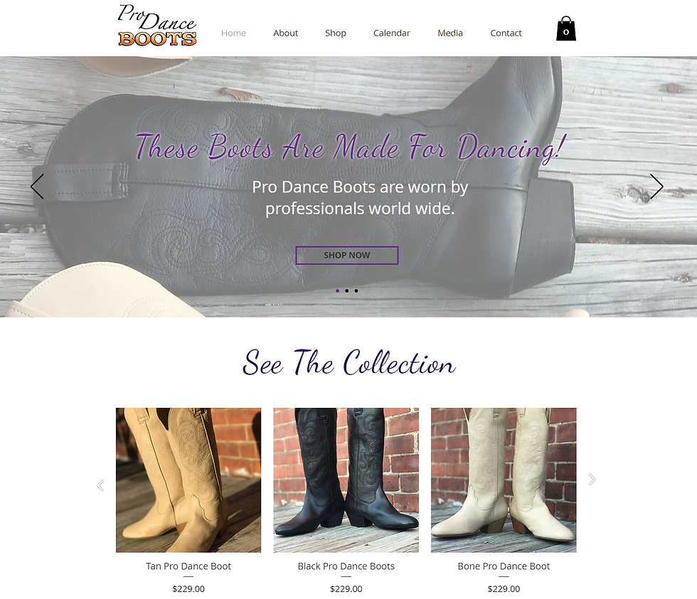 Pro Dance Boots - Homepage