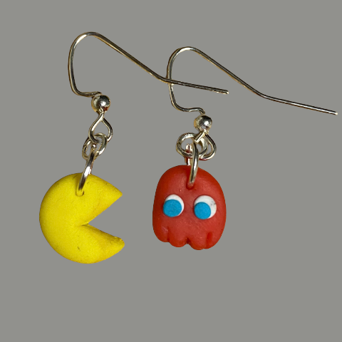 Pac Man Earrings