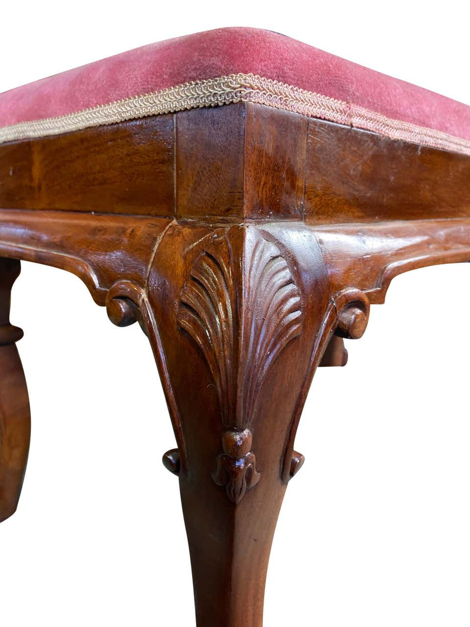 Thumbnail: Queen Ann Powered Pink Stool, 20th Century
