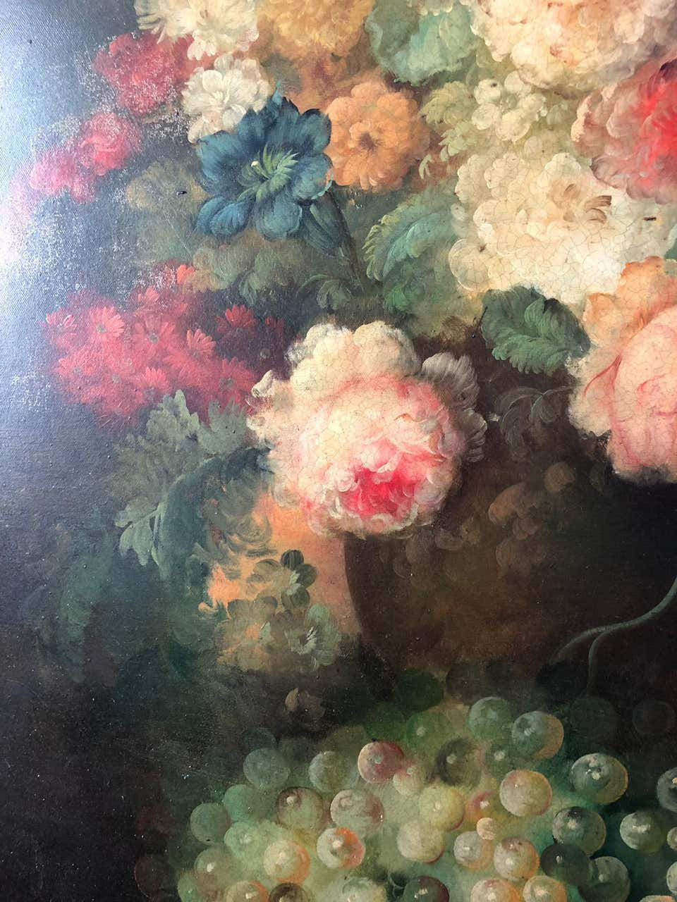 Thumbnail: Bouquet of Carnations and Fruit Still Life, 20th Century