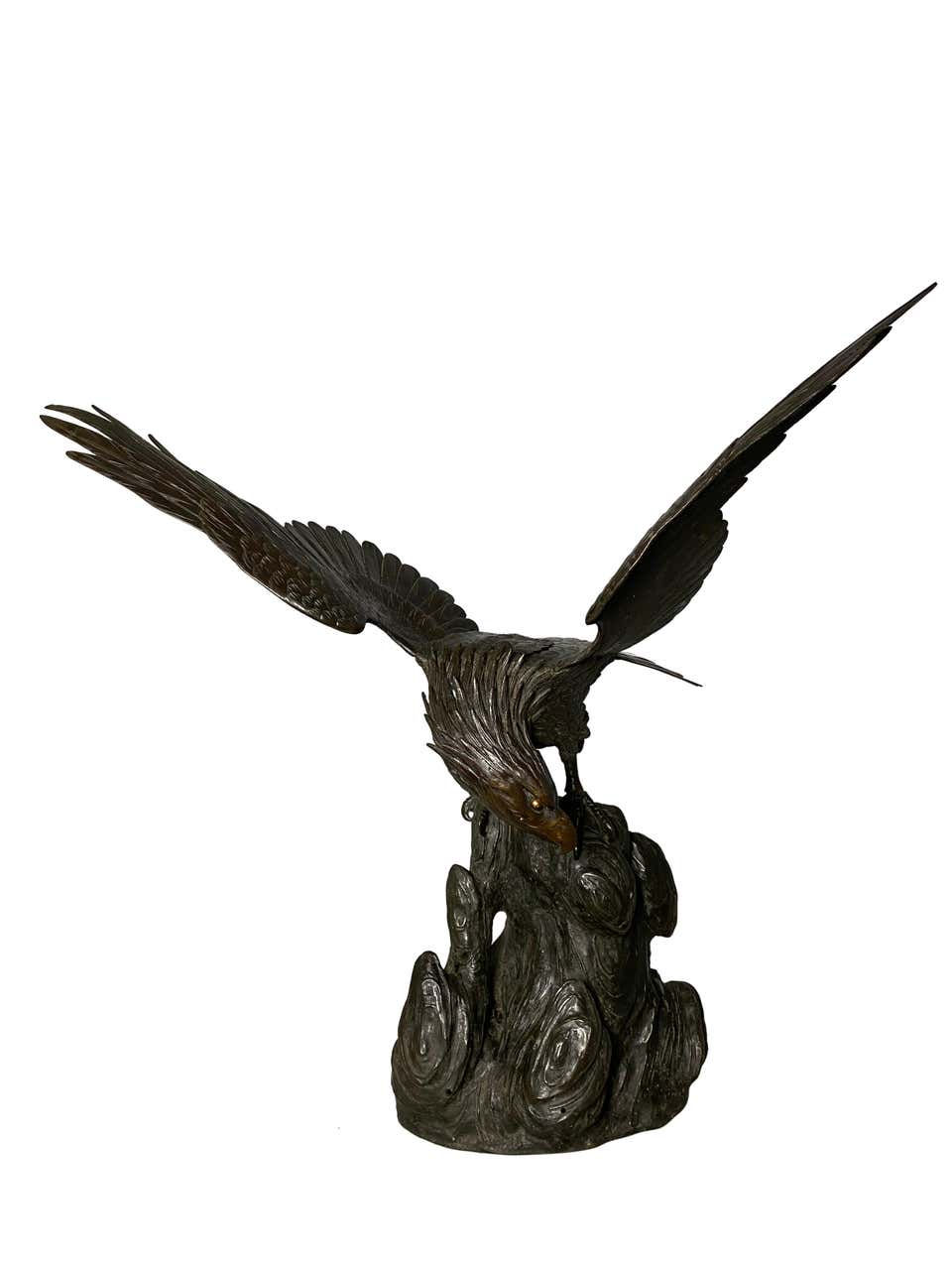 Thumbnail: Antique Japanese Bronze Eagle from the Meiji Period, 19th Century