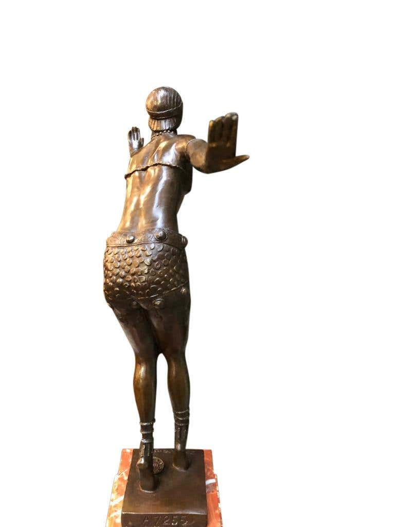 Thumbnail: Art Deco Style Bronze Exotic Dancer, J.B Deposee, 20th Century