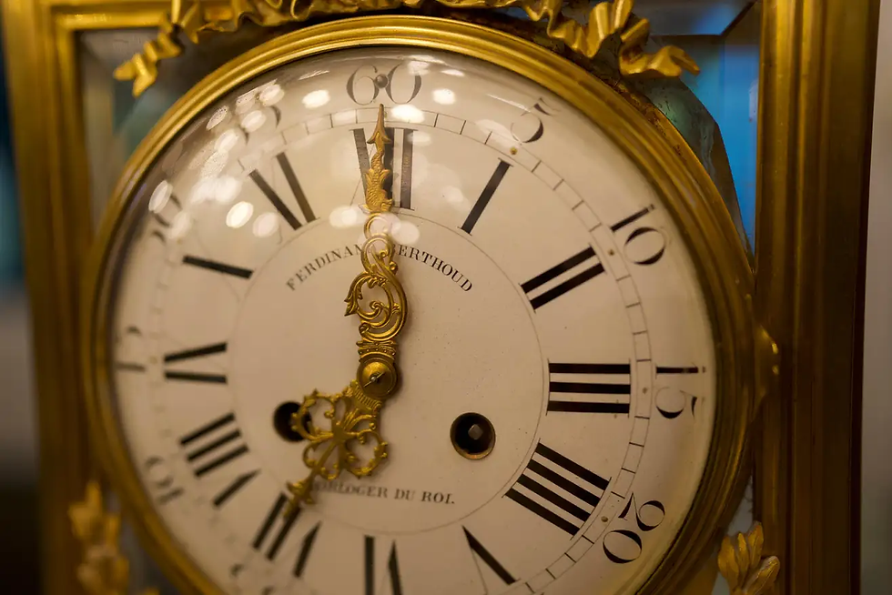 Thumbnail: 19th Century Louis XVI Style Regulator Gilt Bronze Clock by Ferdinand Berthoud