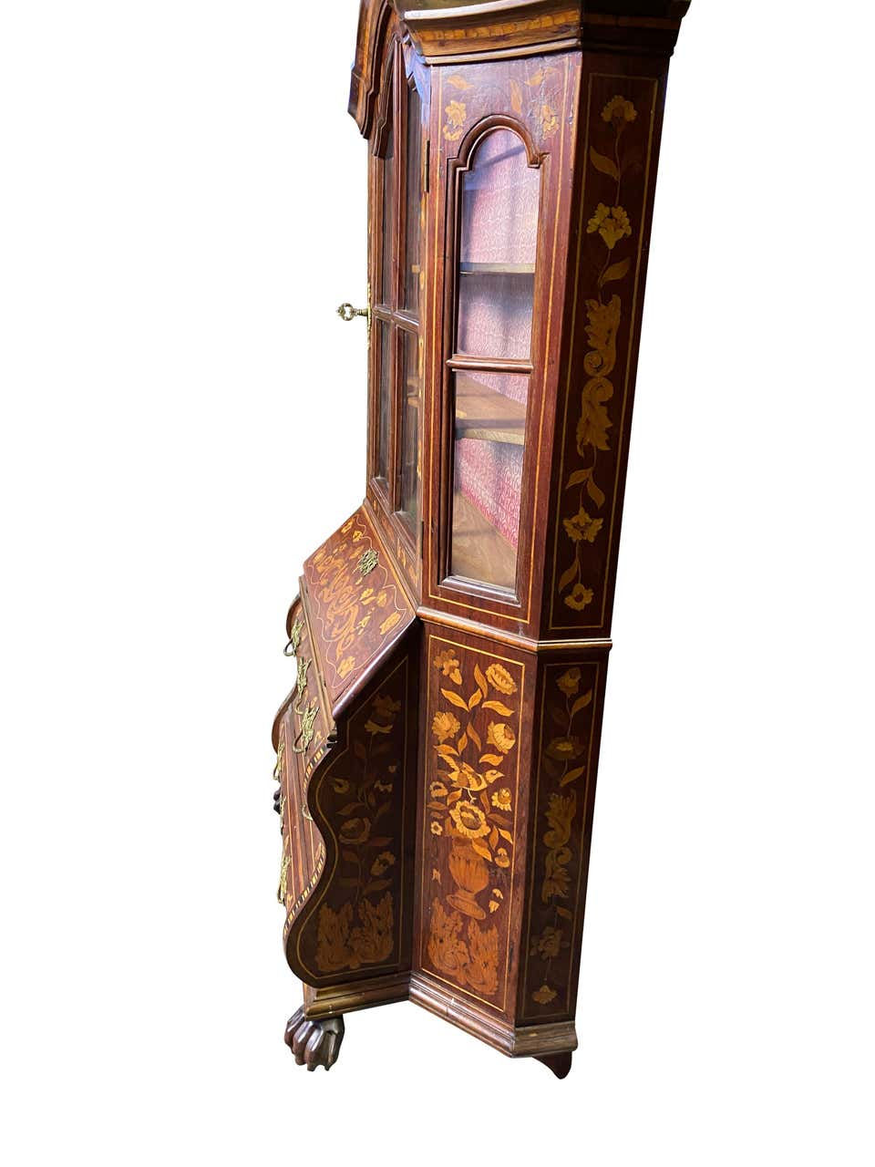 Thumbnail: Dutch Walnut Miniature Secretaire Bookcase, 18th Century