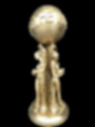 Thumbnail: Bronze Gold Gild Statue 'the World Is Yours', 20th Century