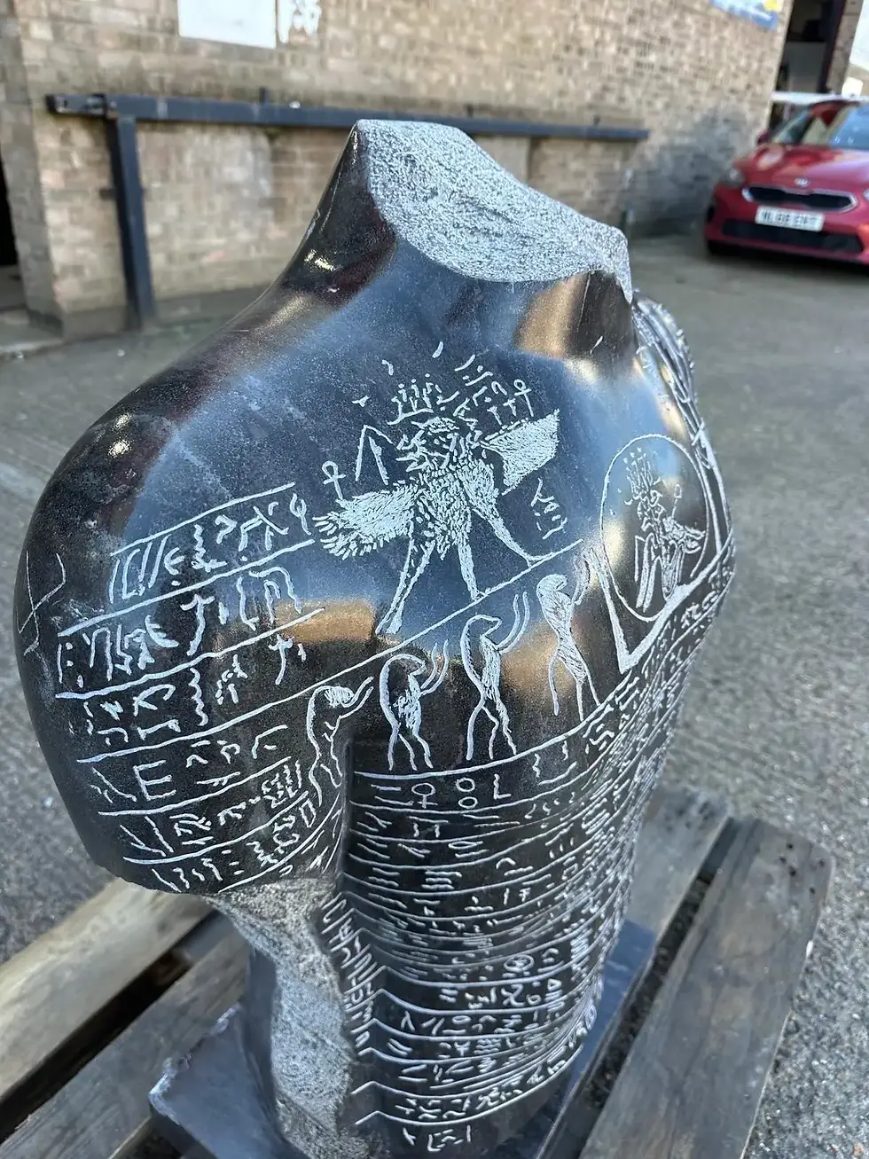 Thumbnail: Ancient Egyptian ‘Magical Statue’ Solid Marble Bust Sculpture, 21st Century