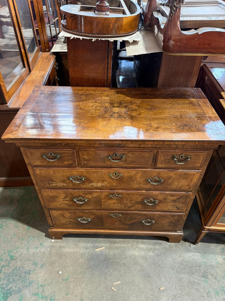 Thumbnail: 19th Century Queen Anne Style Walnut Chest of Drawers