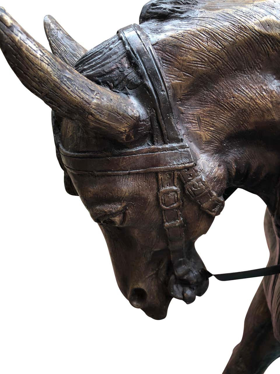 Thumbnail: French Bronze Horse and Jockey Statue Bronze, 20th Century