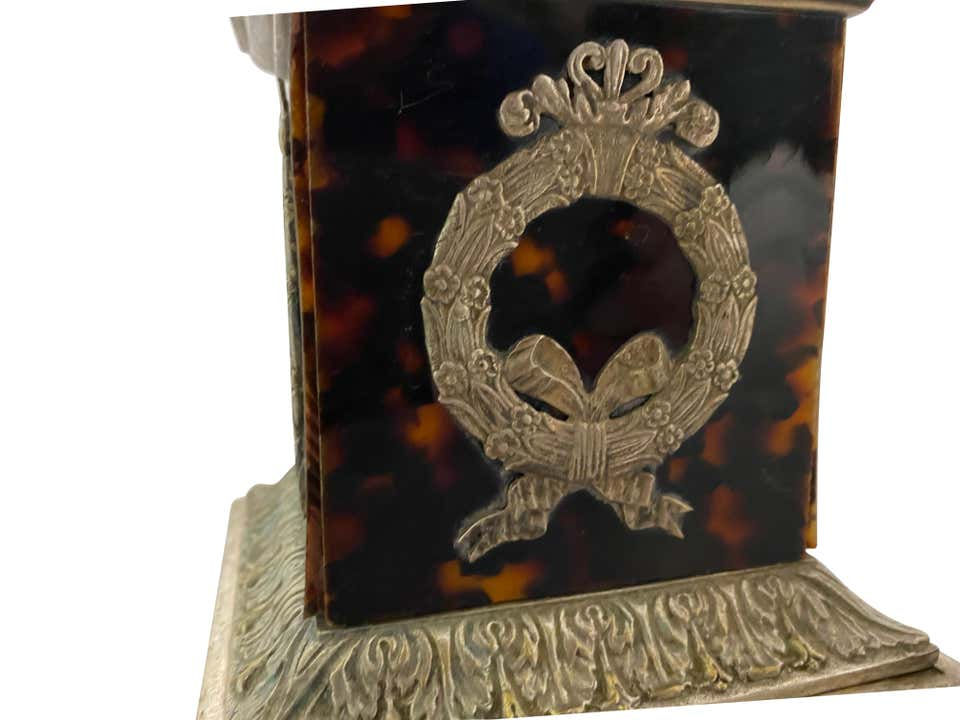 Thumbnail: Pair of Silver Gilt Bronze French Tazzas with Tortoiseshell, 19th Century