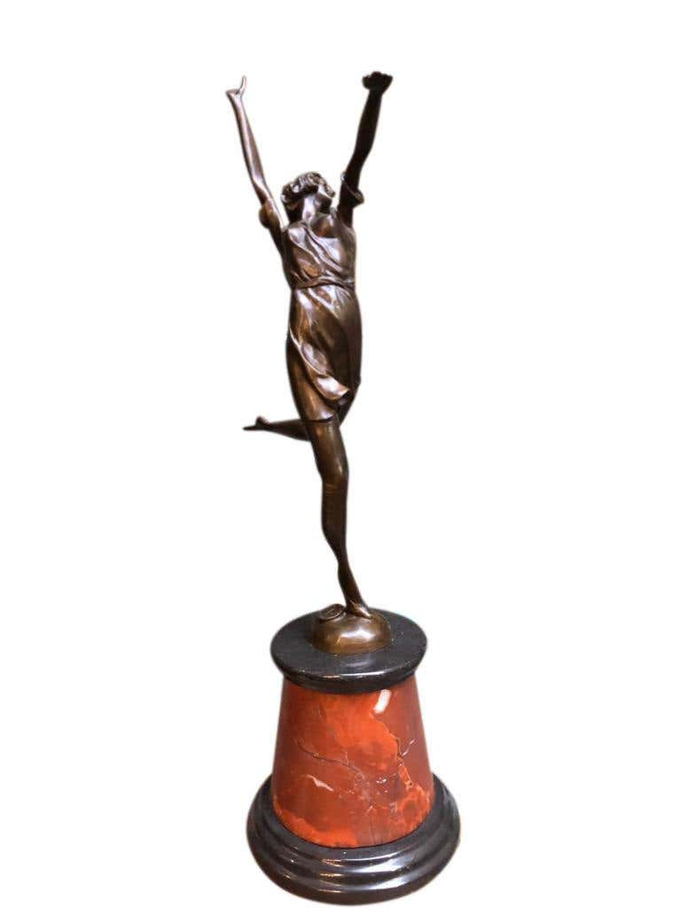Thumbnail: Art Deco Style Bronze Dancer by Bruno Zach, 20th Century