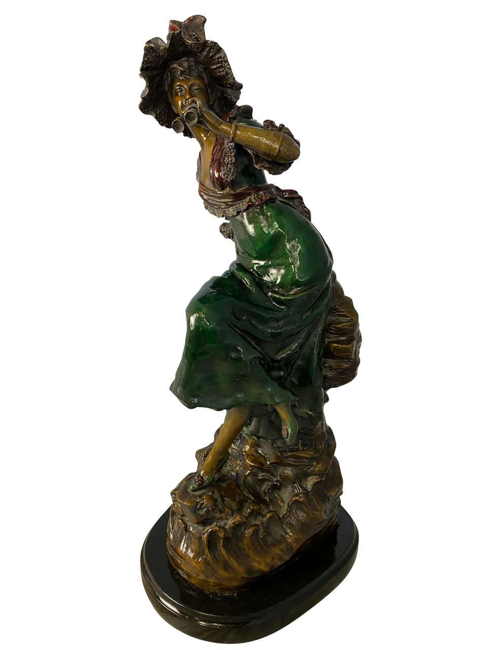 Thumbnail: Bronze Lady, Signed 'Louis Hottot', 20th Century