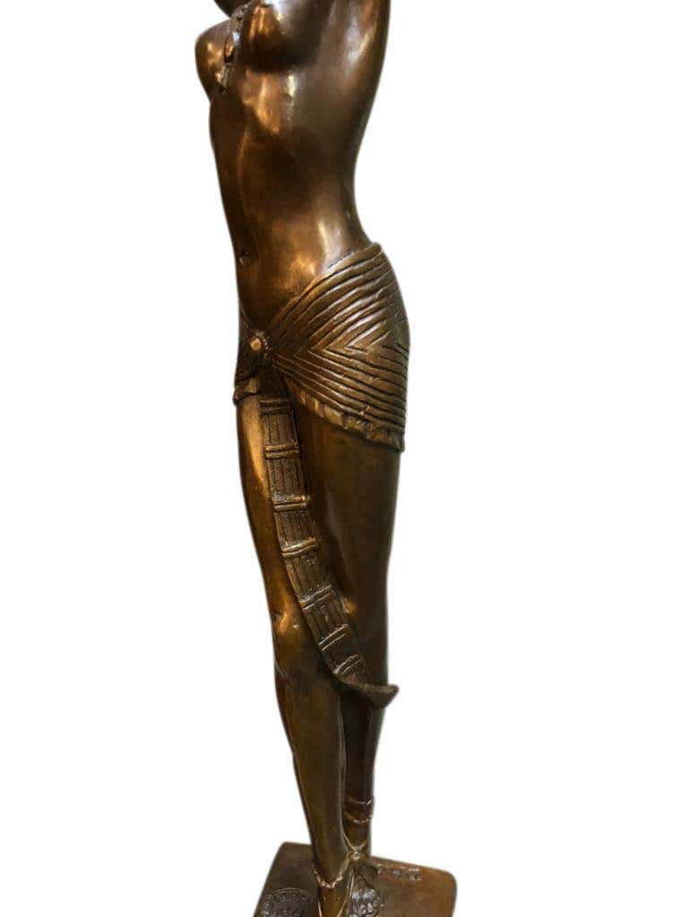 Thumbnail: Art Deco Style Bronze Ballerina on Marble Base, Artist J.B Deposee