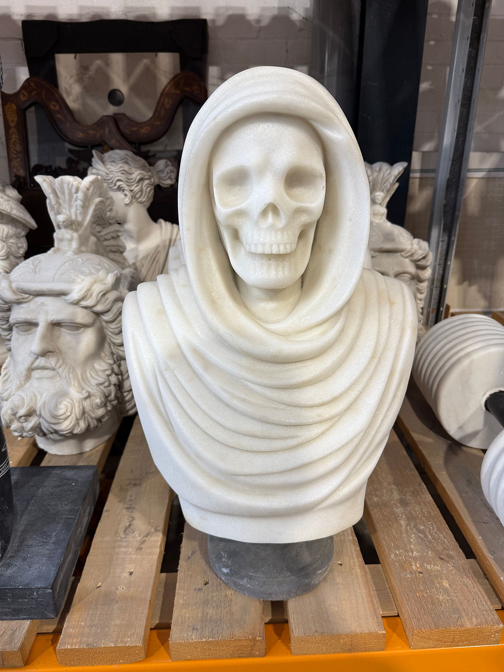 Thumbnail: Solid Marble Vanitas Bust Sculpture