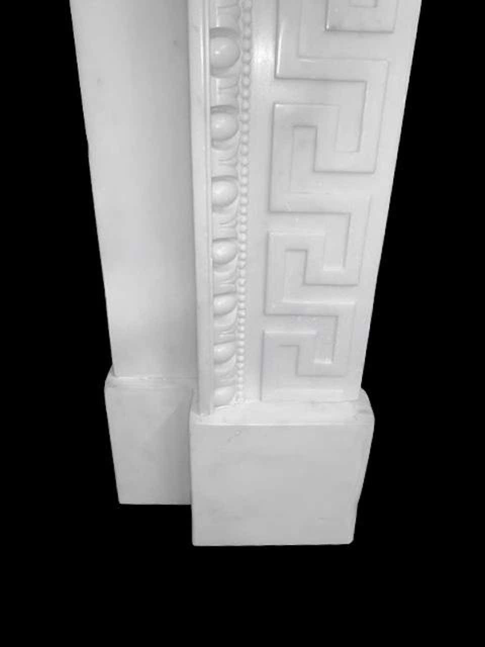 Thumbnail: 18th Century, White Hand Carved Statutory Palladium Fireplace