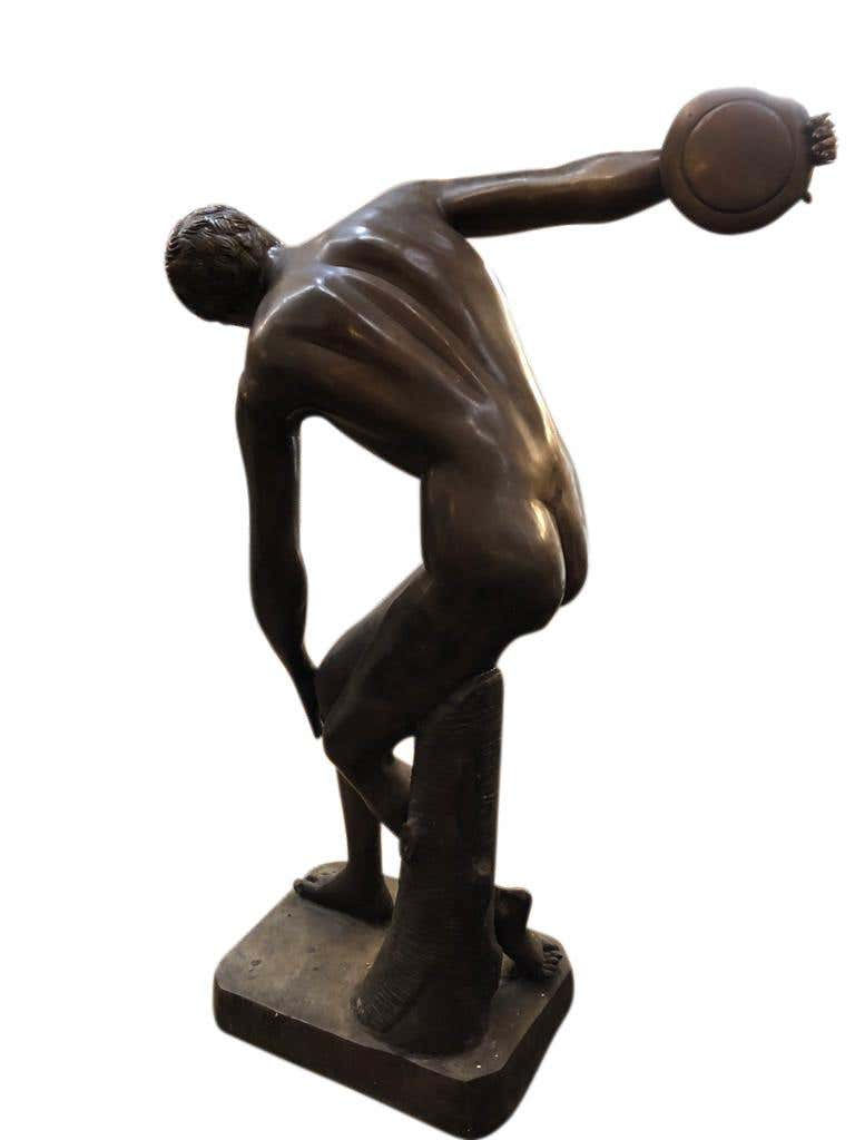 Thumbnail: Life-Size Bronze Greek Discus Olympian Statue, 20th Century