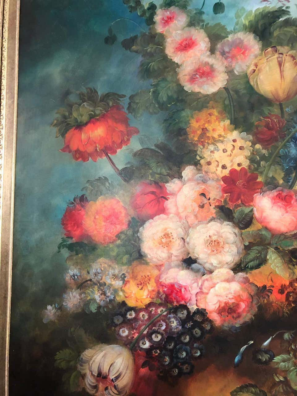 Thumbnail: Bouquet of Carnations and Fruit Still Life, 20th Century