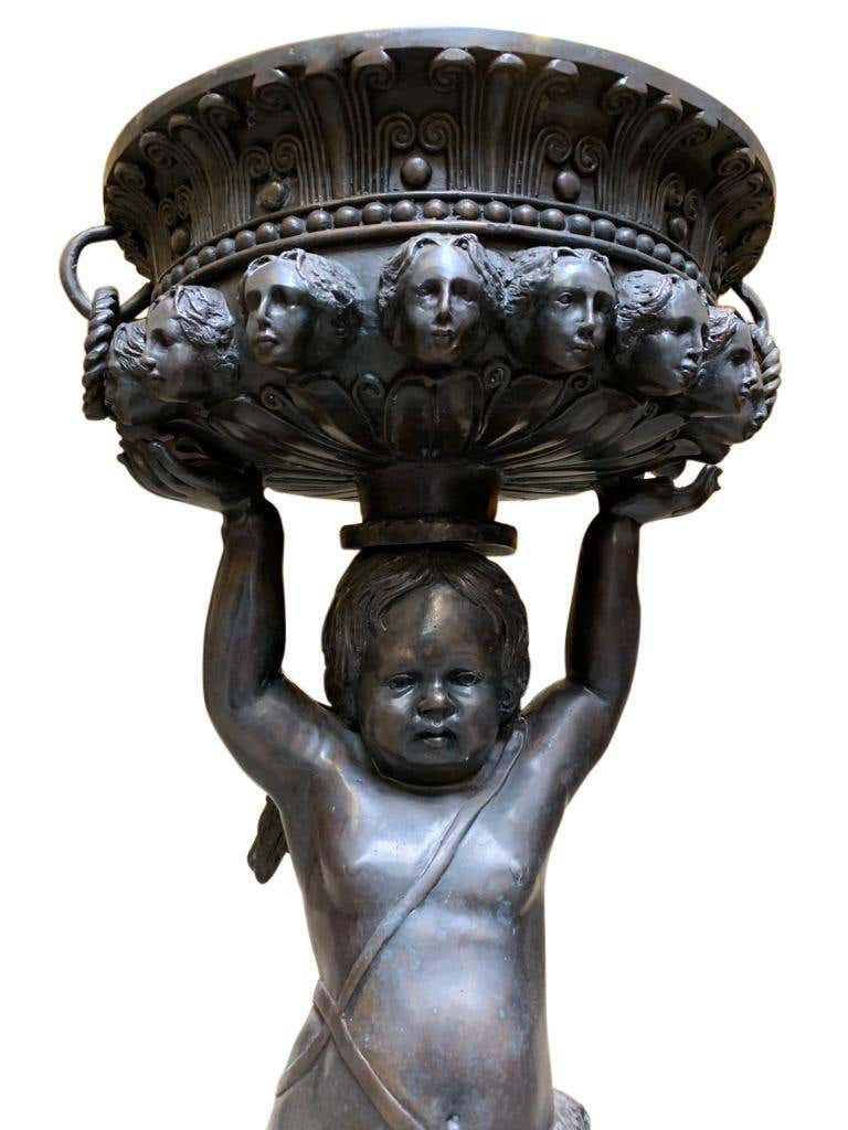 Thumbnail: Italian Bronze Cherub Planter, 20th Century