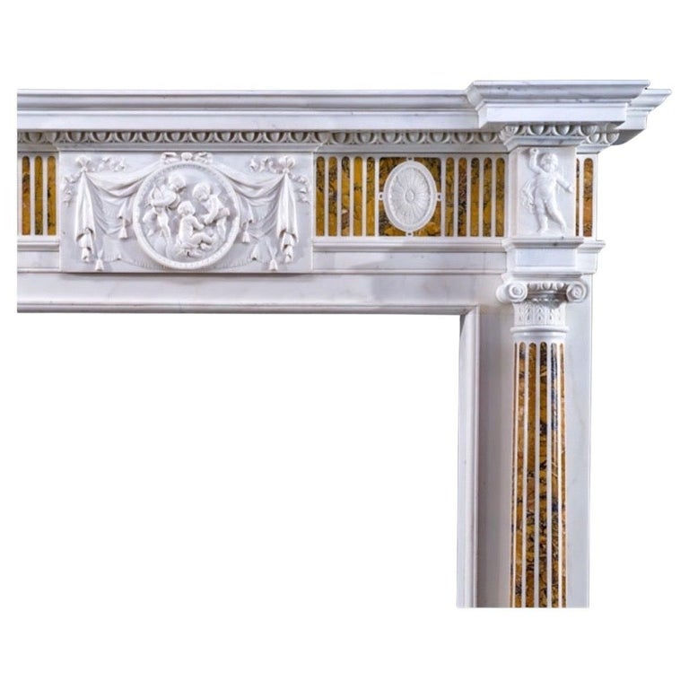 Thumbnail: Solid marble Georgian style marble fireplace