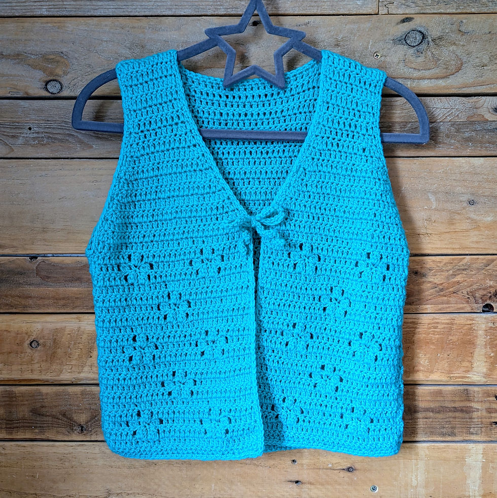 Thumbnail: Falling Blossoms 2-in-1 Cardi and Vest crochet pattern