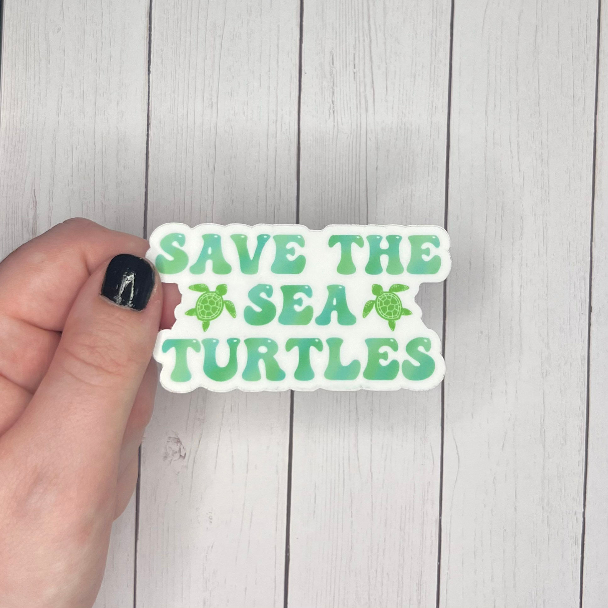 Save the Sea Turtles Diecut Sticker