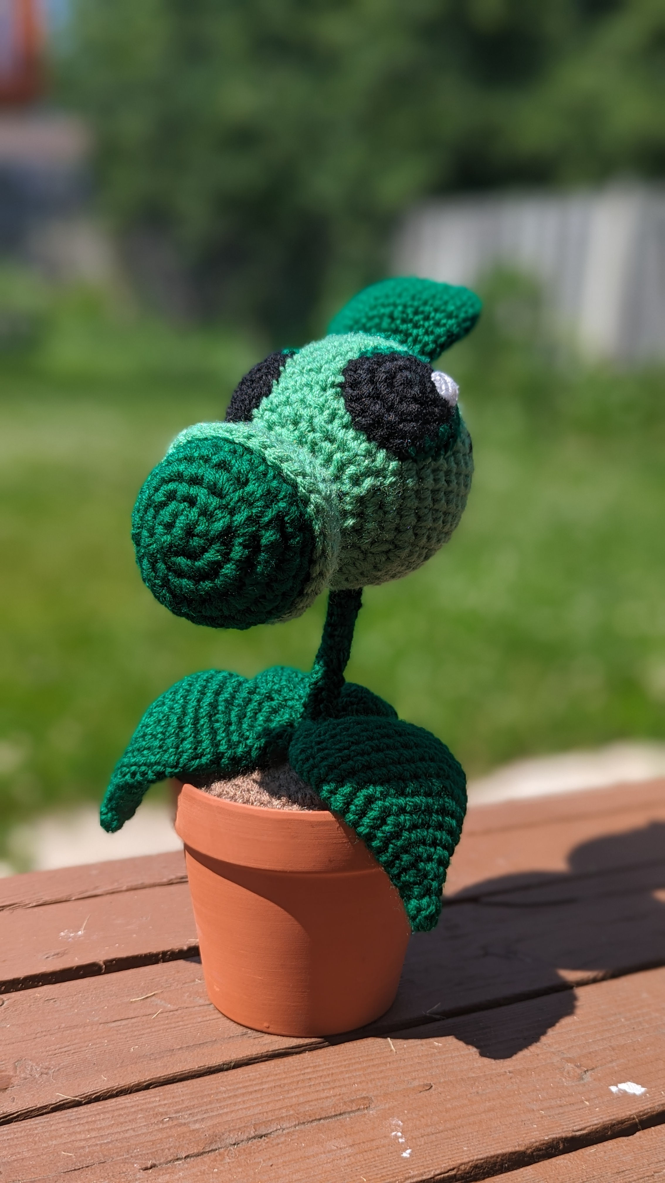 Crocheted Pea Shooter by H. D. Florek Designs